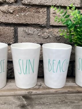 Set of 4 Rae Dunn Melamine Tumblers